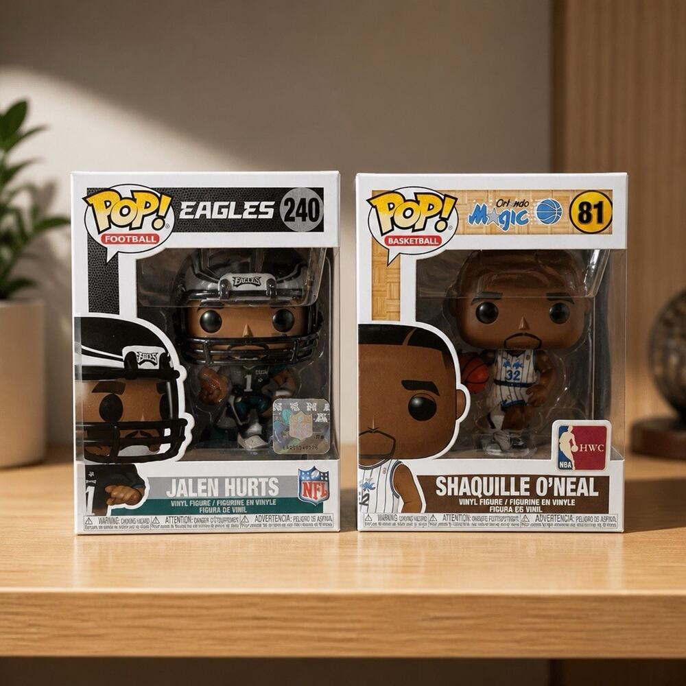 Lot Of Funko Pops Shaquille O’Neal NBA / Jalen Hurts NFL